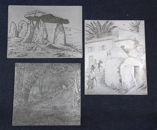 Attributed to Edgar Holloway (1914-2008) 3 plates and 3 etchings